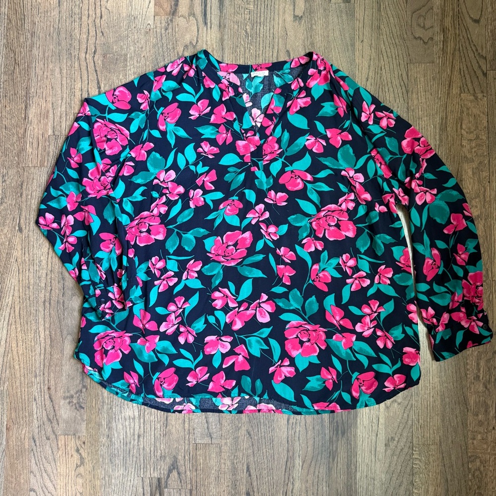 Talbots Woman Floral Popover Tunic‎